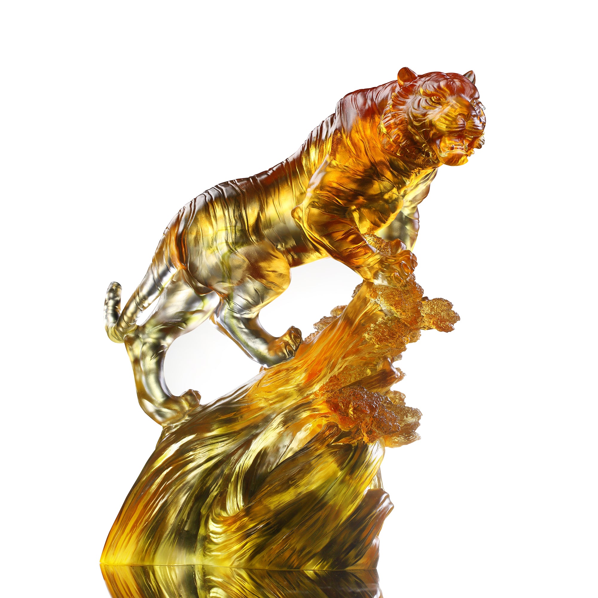 Amber Crouching Tiger figurine |symbol of bravery orders and strength |Tiger Art |Amber Souvenir |Amber Tiger Statuette |Amber Sculpture unick gift