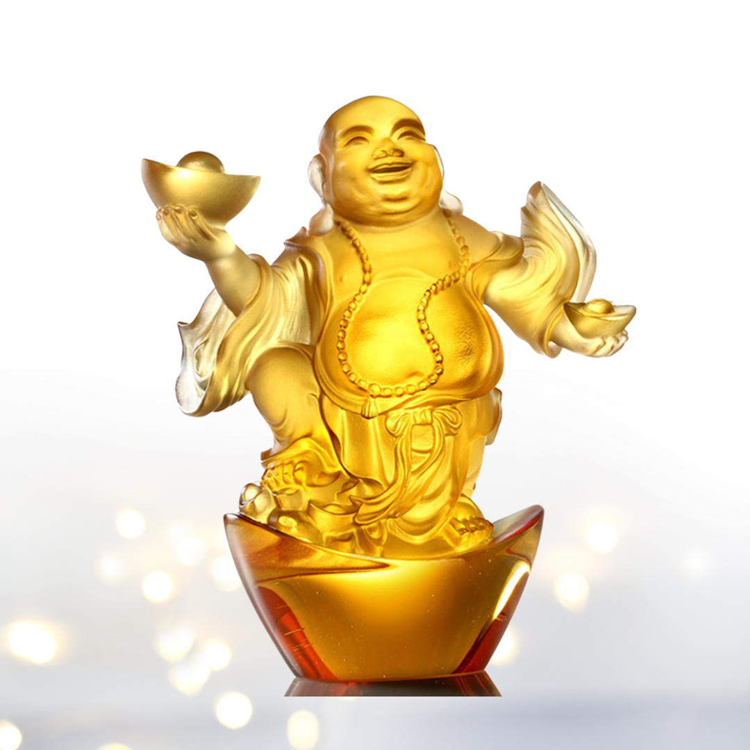 Crystal Buddha, Happy Belly Buddha, Laughter of the Little Maitreya Buddha