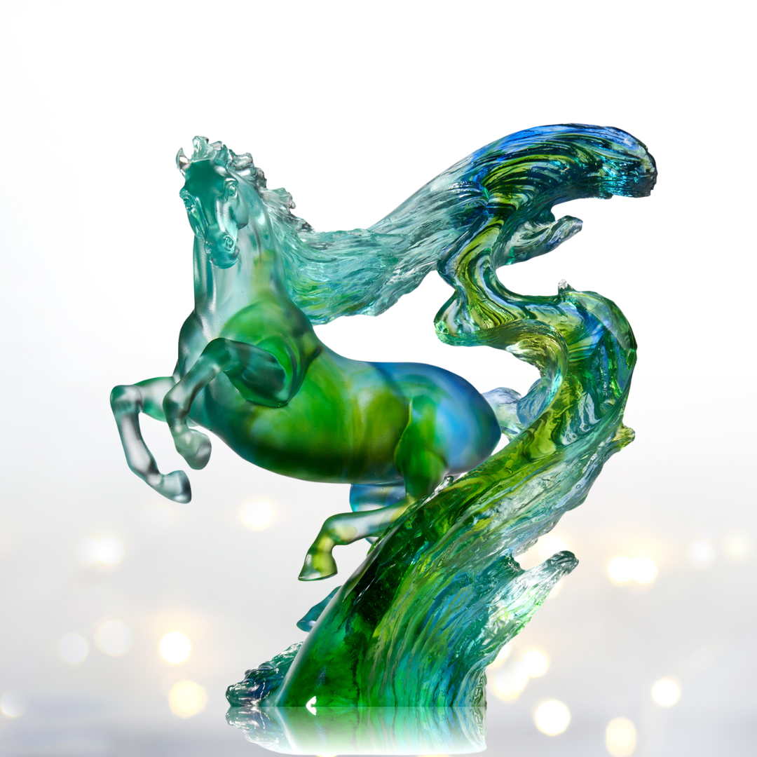 LIULI Crystal Art Horse Sculpture Accomplished