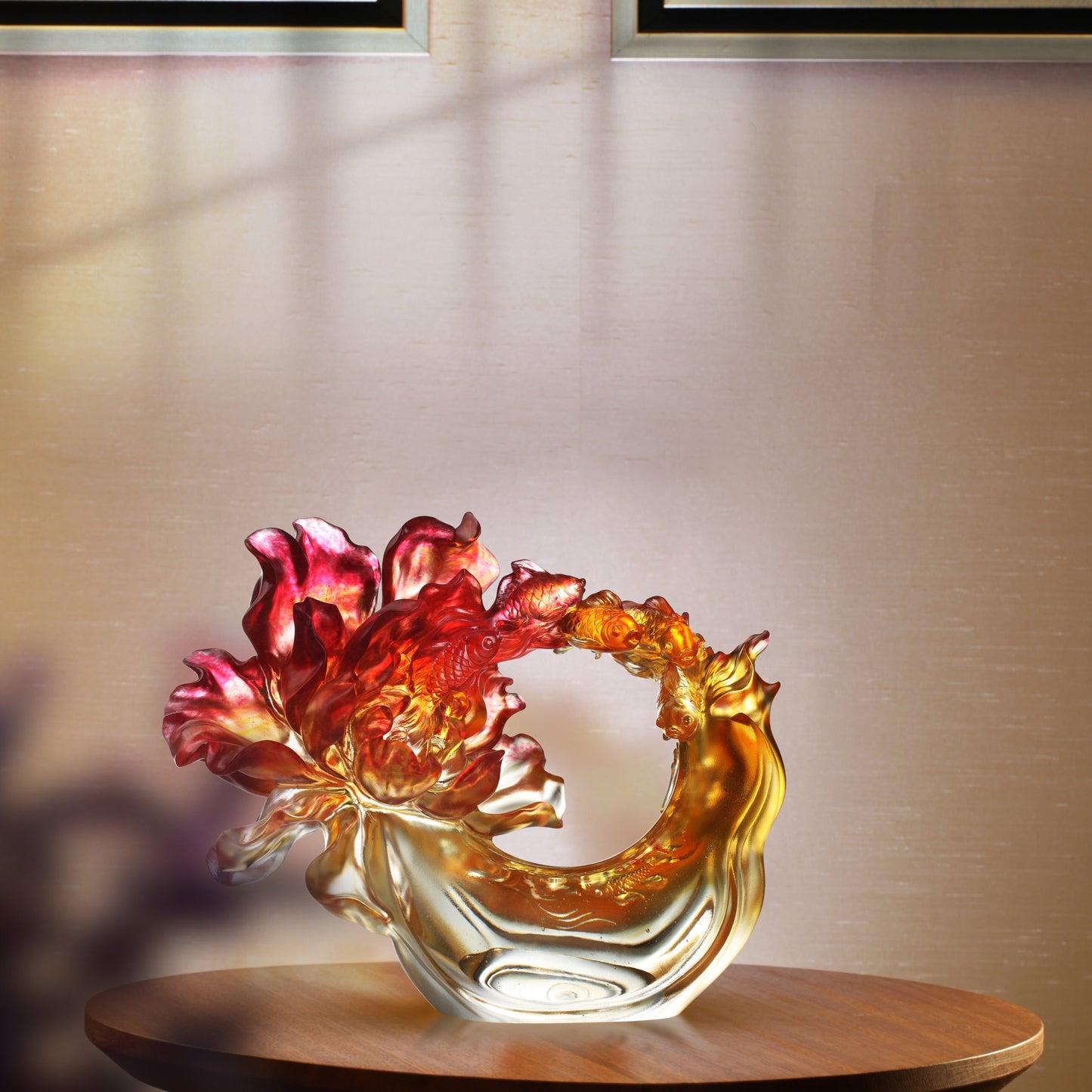 LIULI Crystal Flower Joyously, Swimmingly