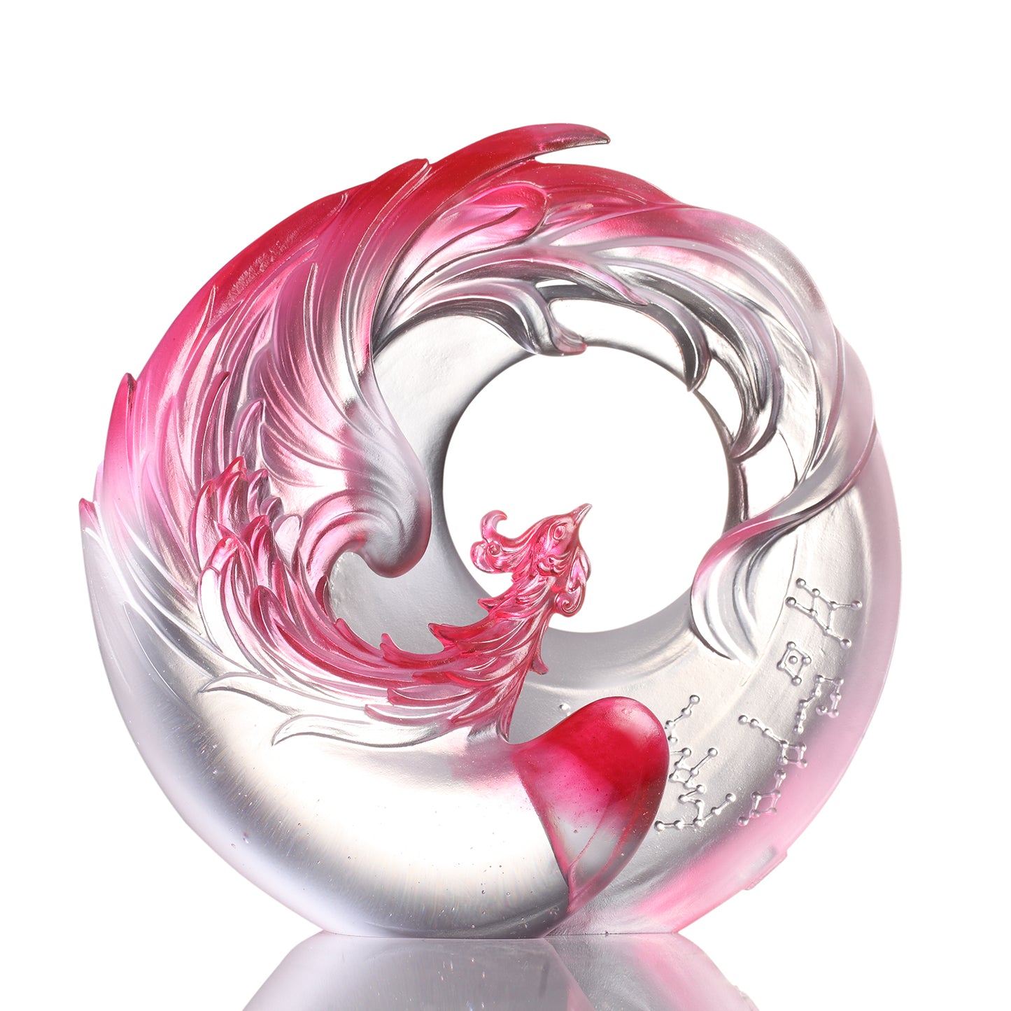 LIULI Crystal Art, Mythical Creature, Vermillion Bird - Illuminate