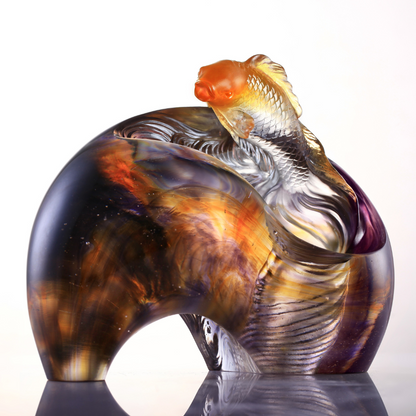 Crystal Koi Fish Figurine, Up to Clear Skies