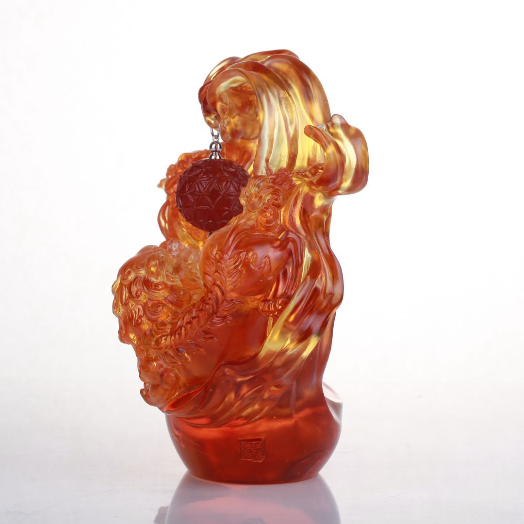 Liuli Crystal outlet Art Crystal Foo Dogs Crystal Sculpture Limited Edition