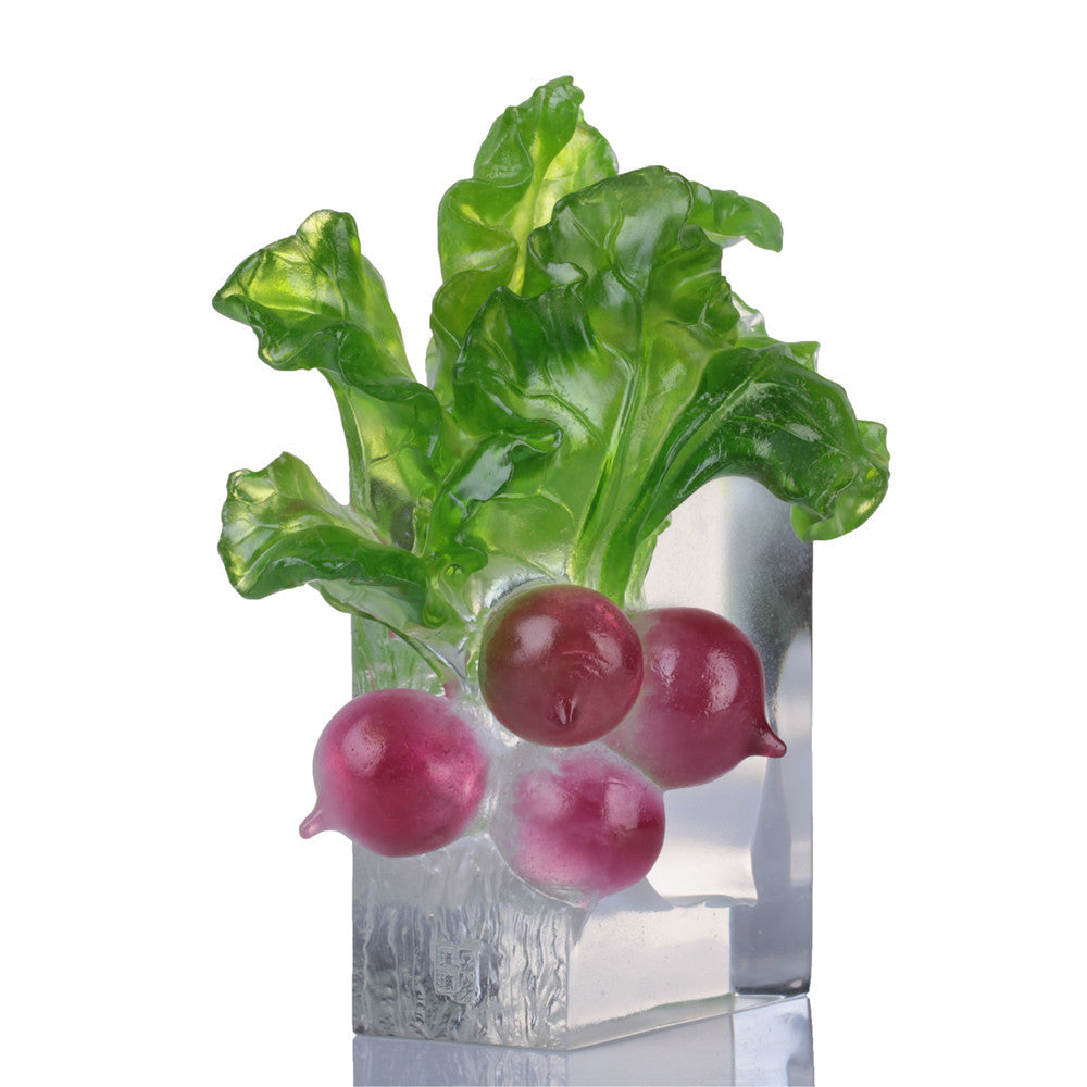 Crystal Radish, The Heart of Our Great Land - LIULI Crystal Art